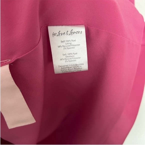 For Love & Lemons Marie Blazer Mini Dress Pink - Picture 8 of 10